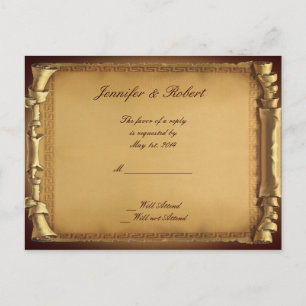 Once Upon a Time Wedding RSVP Postcard