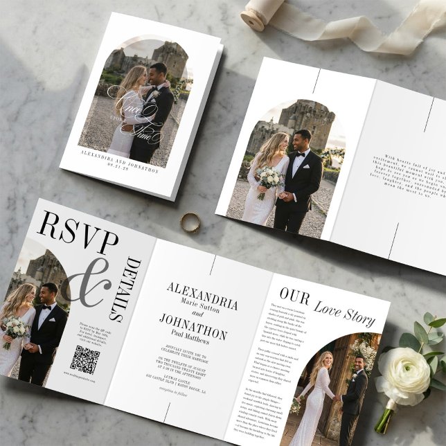 Once Upon a Time Wedding Tri-Fold Invitation (Once Upon a Time Wedding Tr-Fold Invitation )