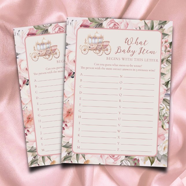 Once Upon a Time What Baby Item Baby Shower Game Enclosure Card (Creator Uploaded)