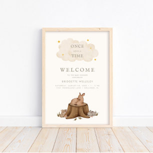 Once Upon a Time Woodland Babies Welcome Poster