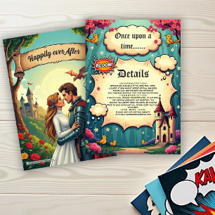 Once Upon A Time Woodland Castle Fairytale Wedding Enclosure Card