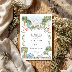 Once Upon In a Dream Elegant QR Code Wedding Invitation