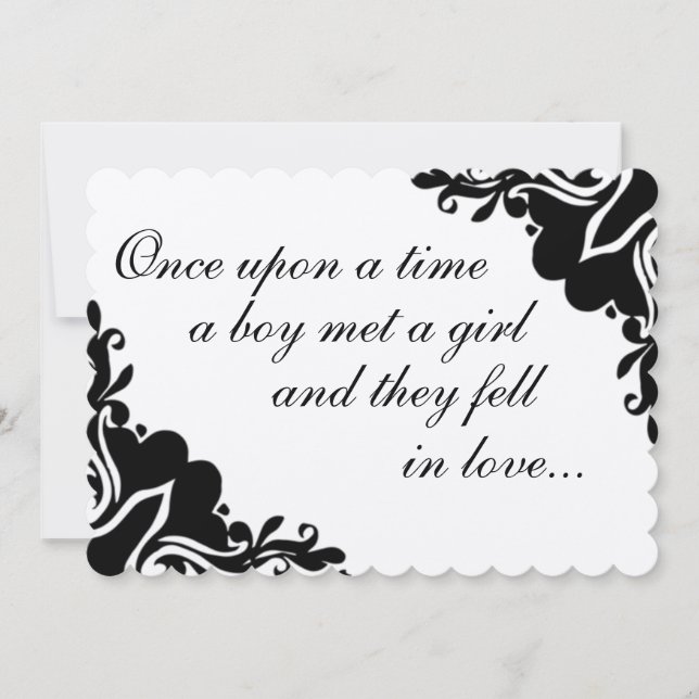 Once upon time... Wedding invitation (Front)