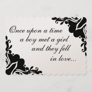 Once upon time... Wedding invitation