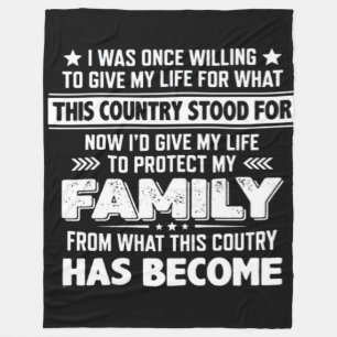ONCE WILLING TO GIVE MY LIVE FLEECE BLANKET