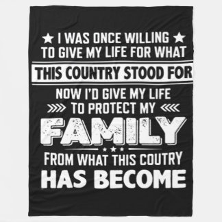 ONCE WILLING TO GIVE MY LIVE FLEECE BLANKET