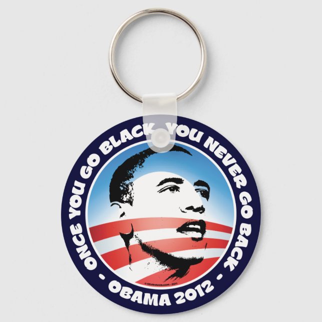 Once You Go Black, You Never Go back Key Ring (Front)