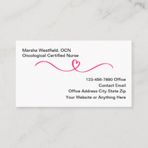 Oncological Certified Nurse Business Cards
