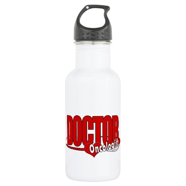 ONCOLOGIST LOGO BIG RED DOCTOR 532 ML WATER BOTTLE (Front)