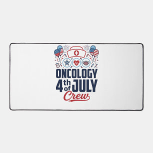 Oncology 4th of July Crew Medical Patriotic Shirt  Desk Mat
