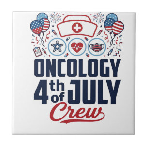 Oncology 4th of July Crew Medical Patriotic Shirt Tile
