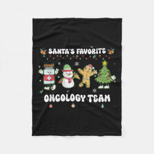 Oncology Christmas Crew Chemotherapy Nurse Techs N Fleece Blanket