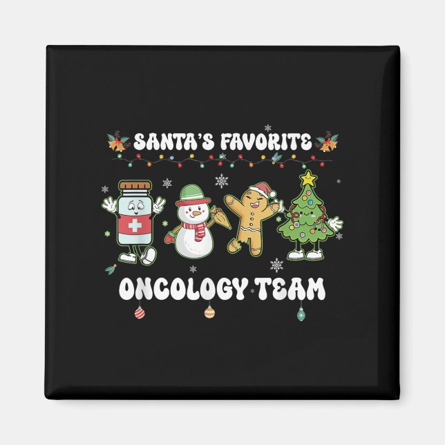 Oncology Christmas Crew Chemotherapy Nurse Techs N Magnet (Front)