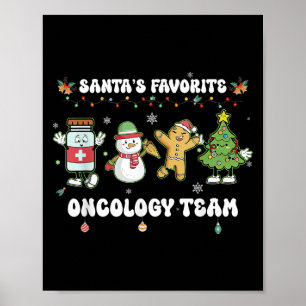 Oncology Christmas Crew Chemotherapy Nurse Techs N Poster