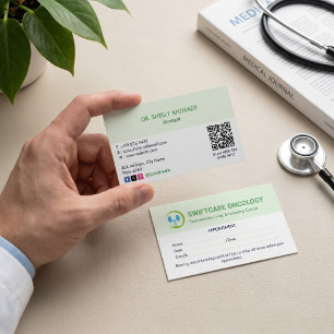 Oncology Clinic Business   Simple Appointment Card