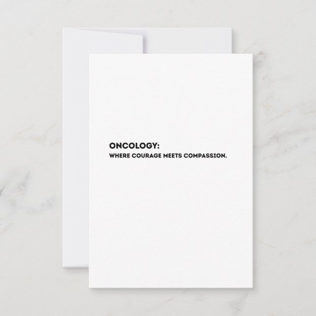 Oncology Definition Card – Thank You Oncologist  (Front)