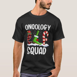 Oncology Elf Squad Funny Oncology Nurse Elf Christ T-Shirt