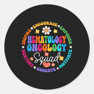 Oncology Hematology Nurse Squad Paediatrics Hemonc Classic Round Sticker