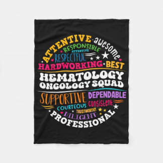 Oncology Hematology Nurse Squad Paediatrics Hemonc Fleece Blanket