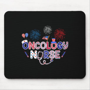 Oncology Nurse 4th Of July American Nursing Indepe Mouse Mat