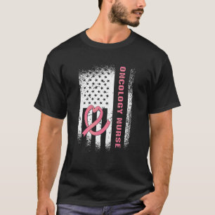 Oncology Nurse American Flag Vertical Nursing 1 T-Shirt