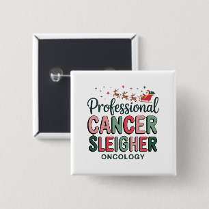 Oncology Nurse Christmas Cancer Chemo Oncology  15 Cm Square Badge