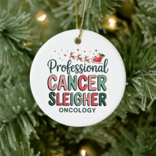 Oncology Nurse Christmas Cancer Chemo Oncology  Ceramic Tree Decoration