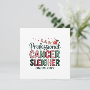 Oncology Nurse Christmas Cancer Chemo Oncology Holiday Card
