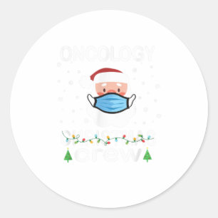 Oncology Nurse Christmas Gift Tee Oncol Classic Round Sticker
