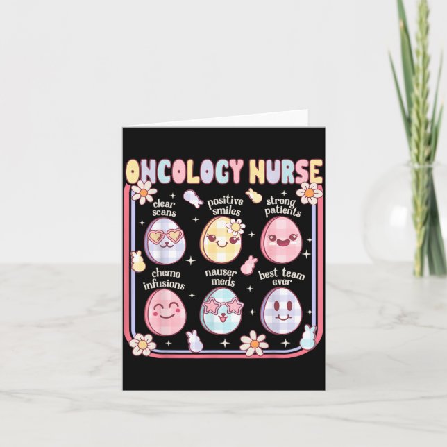 Oncology Nurse Easter Egg Cute Hematology Istant Card (Front)