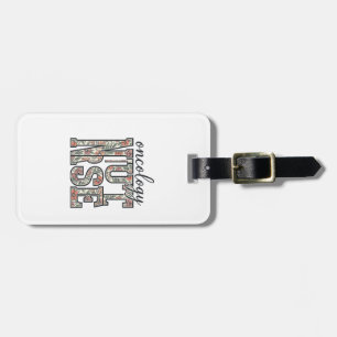 Oncology Nurse Floral Vintage Luggage Tag