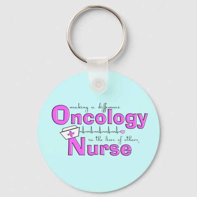 Oncology Nurse Gifts Key Ring (Front)