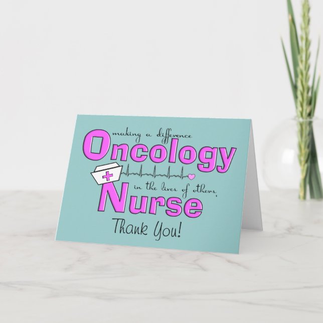 Oncology Nurse Gifts Thank You Card (Front)