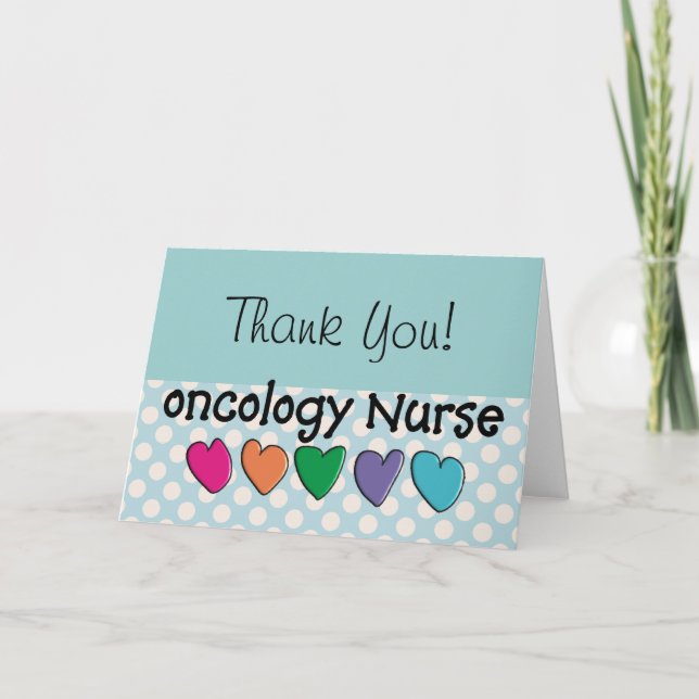 Oncology Nurse Gifts Unique Design Thank You Card (Front)