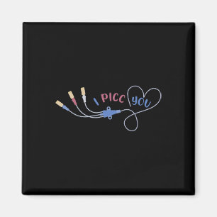 Oncology Nurse Picc Heart Valentine Day Medical Iv Magnet