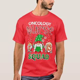 Oncology Nurse Squad Christmas Gnomes RN Matching  T-Shirt