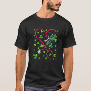 Oncology Nurse St Patricks Day Love Stethoscope RN T-Shirt
