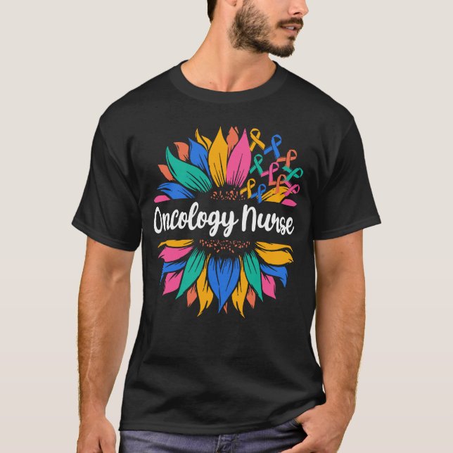 Oncology Nurse Sunflower T-Shirt (Front)