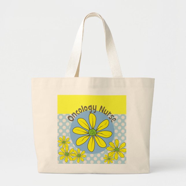 Oncology Nurse Sunflower Tote Bag (Front)