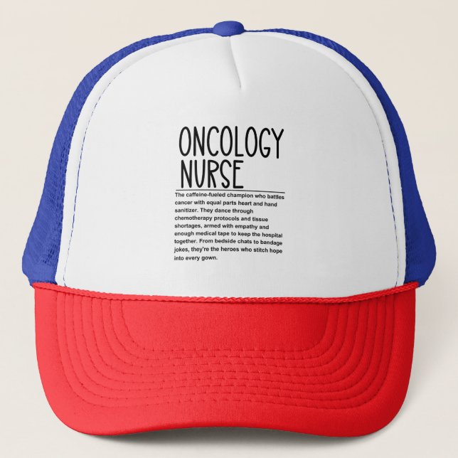 Oncology nurse trucker hat (Front)
