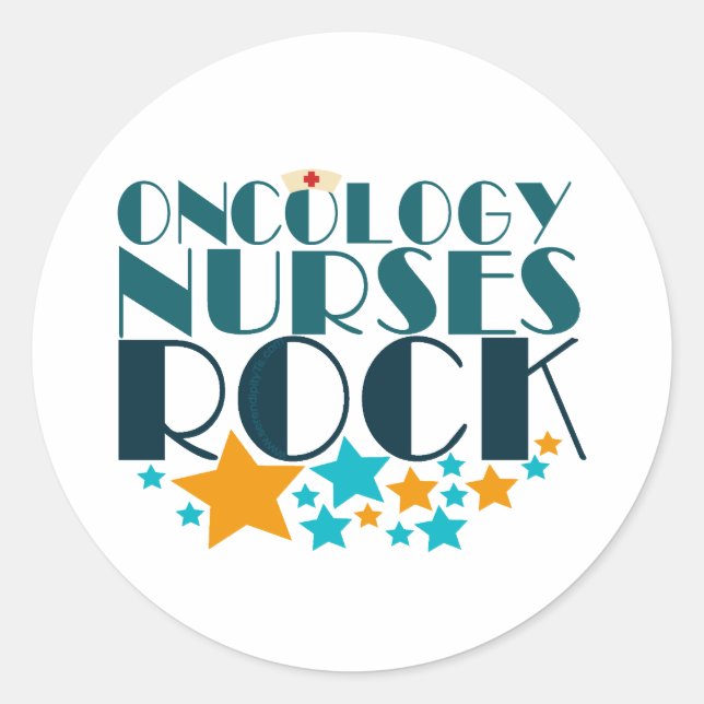 Oncology Nurses Rock Classic Round Sticker (Front)