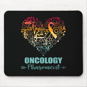 Oncology Pharmacist Heart Funny Vintage Oncology Mouse Mat