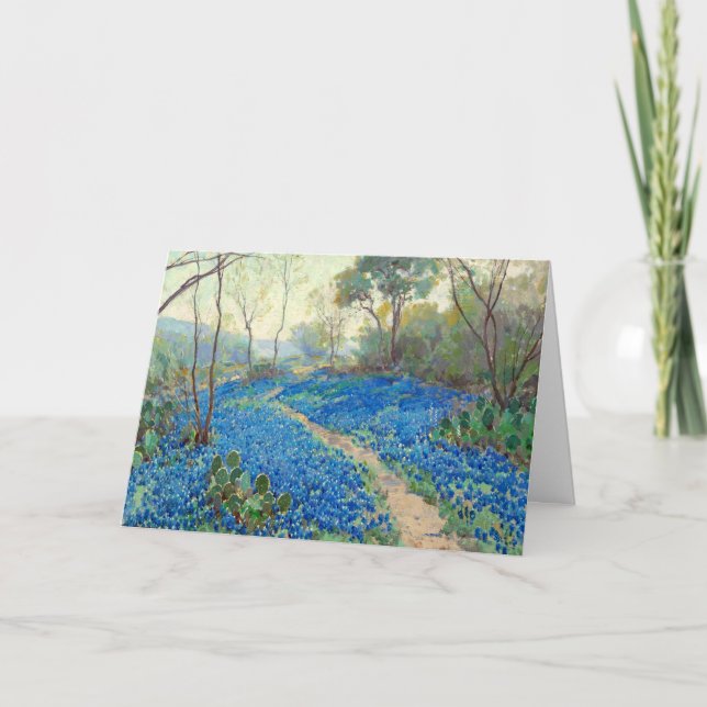 Onderdonk - A Hillside of Bluebonnets - Texas Card (Front)