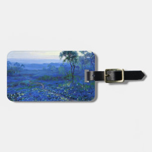 Onderdonk - Bluebonnet landscape with Cacti, Road, Luggage Tag