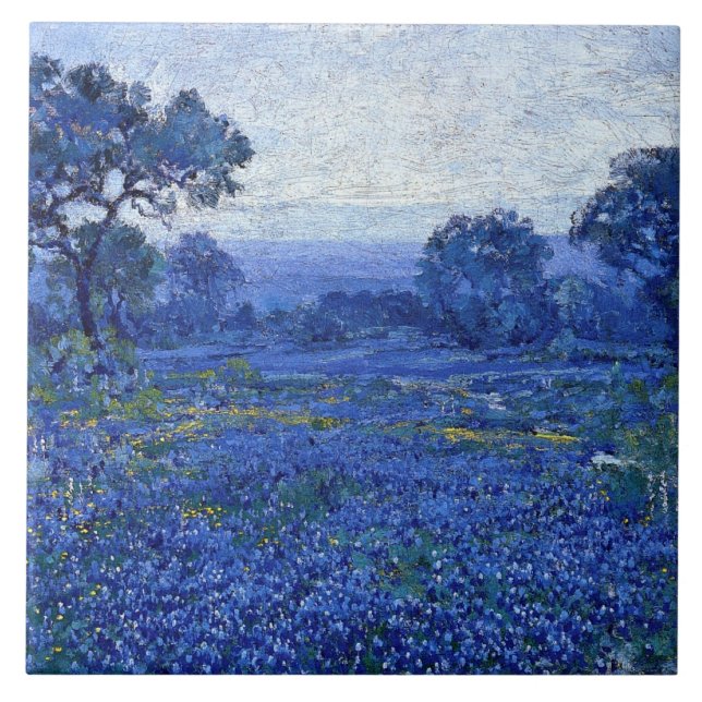 Onderdonk - Bluebonnet Scene, fine art, Tile (Front)