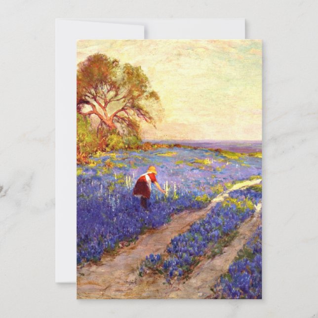 Onderdonk - Bluebonnet scene with Girll Card (Front)