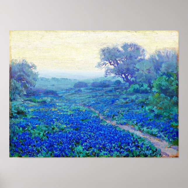 Onderdonk - Bluebonnets at Sunrise Poster (Front)