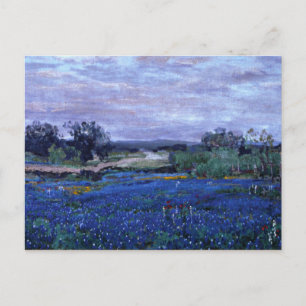 Onderdonk - Bluebonnets at Twilight 1922 Postcard