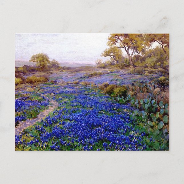 Onderdonk - Bluebonnets at Twilight, North of San Postcard (Front)