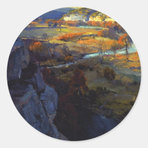 Onderdonk - Bluffs on the Guadalupe River Classic Round Sticker